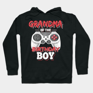 Grandma Of The Birthday Boy Matching Video Gamer Party Hoodie